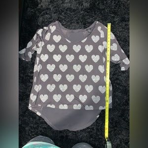 Torrid floral heart 3/4 sleeve top